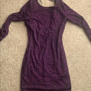 Purple Glitter Party Dress